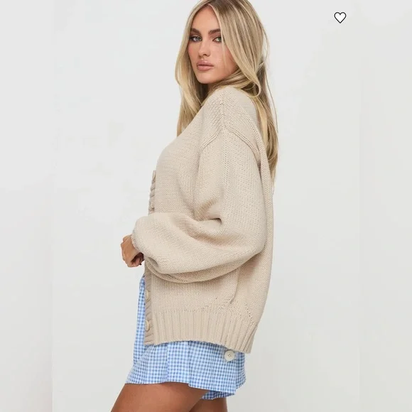 Princess Polly Edern Cardigan Cream - Picture 2 of 5